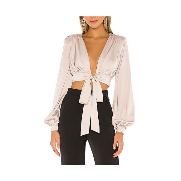 NBD Tops - Nbd 'Imogen' Tan Polyester Top Size M